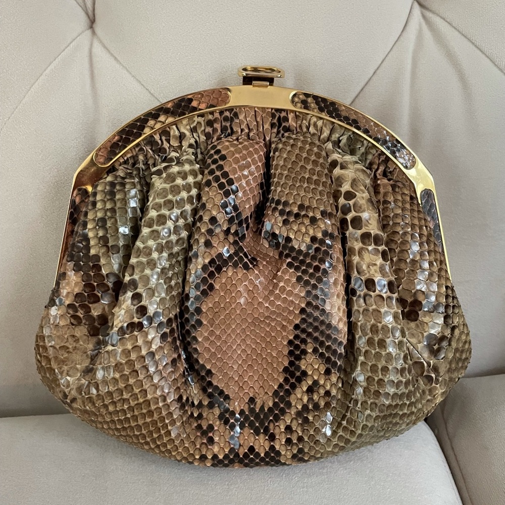 Colombetti Snake Skin Clutch Shoulder